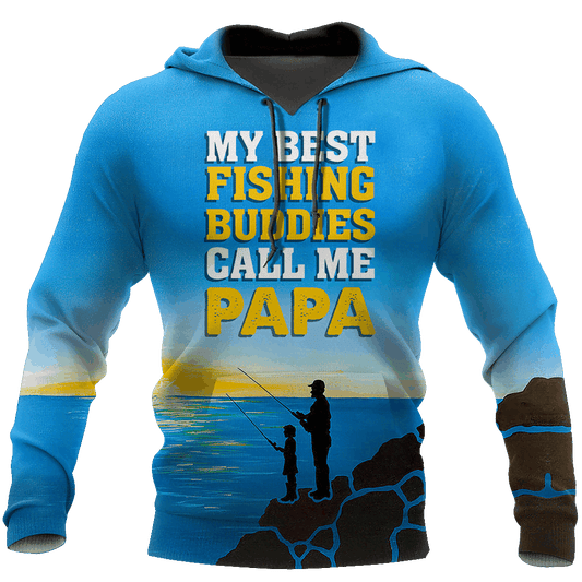 Best Fishing Buddies Call Papa Hoodie For Anglers Outdoor Adventures Travel And Everyday Comfort