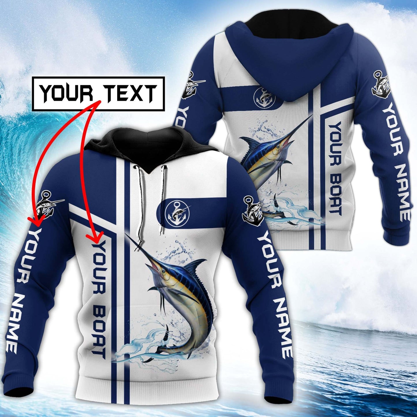 Marlin Fishing Hoodie For Weekend Fishing Outdoor Comfort And Everyday Outfits