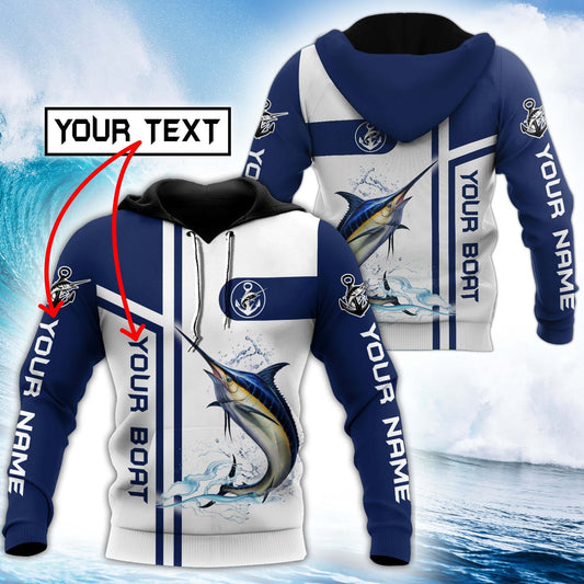 Marlin Fishing Hoodie For Weekend Fishing Outdoor Comfort And Everyday Outfits