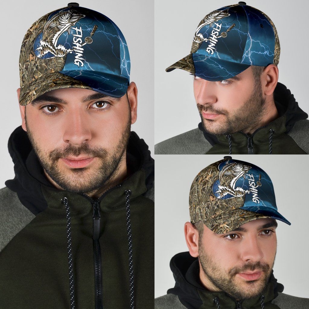 Bass Fishing Hook 3D Design Classic Cap For Seasonal Events Outdoor Trips And Everyday Comfort