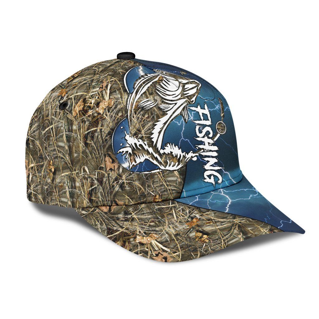 Bass Fishing Hook 3D Design Classic Cap For Seasonal Events Outdoor Trips And Everyday Comfort