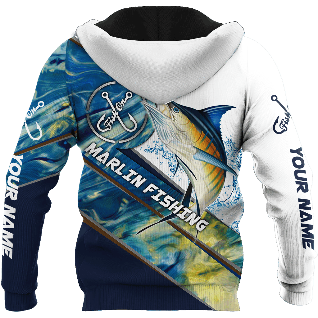 Marlin Fishing Camo Hoodie For Anglers Nature Trips Holidays And Relaxed Layering
