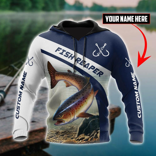 Trout Salmon Fishing Hoodie For Lakeside Adventures Casual Streetwear And Seasonal Travel