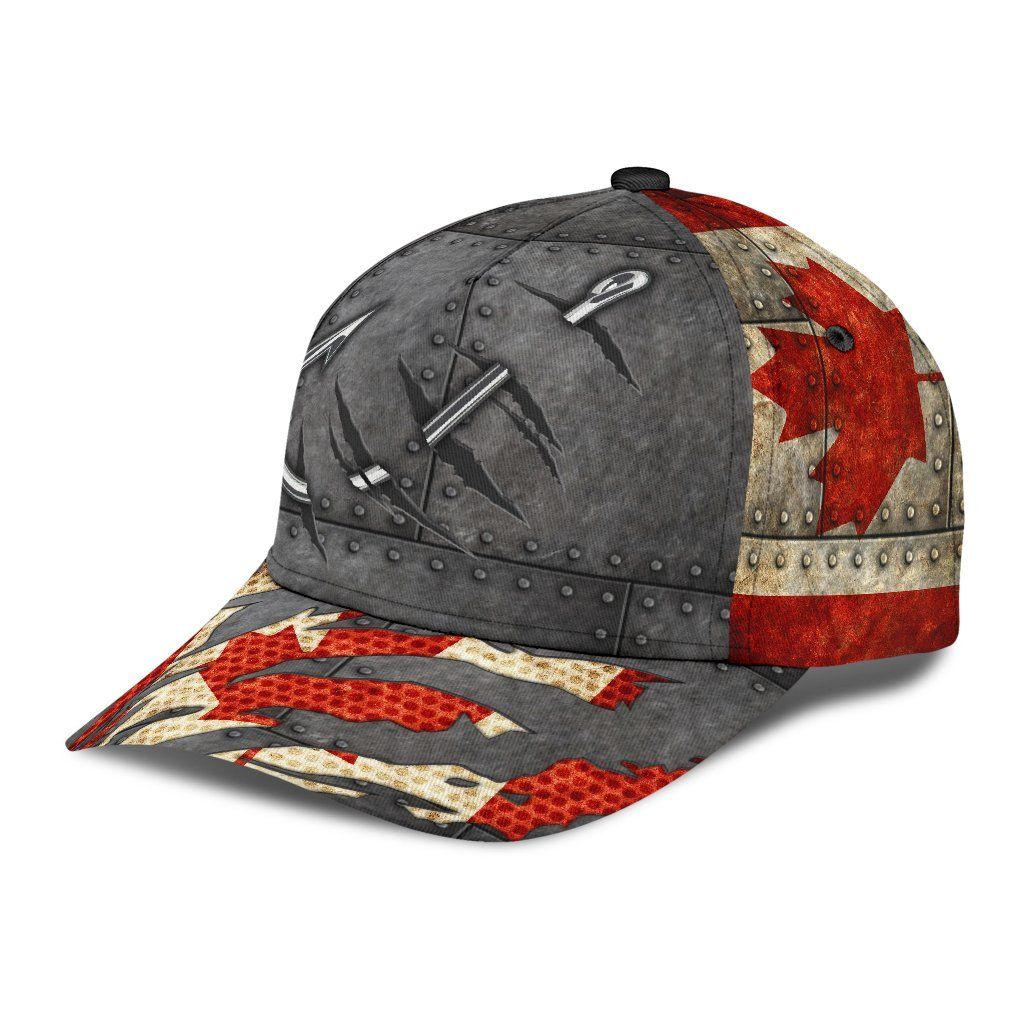 Canada Fishing Hook 3D Design Classic Cap For Vacation Style Outdoor Activities And Daily Comfort