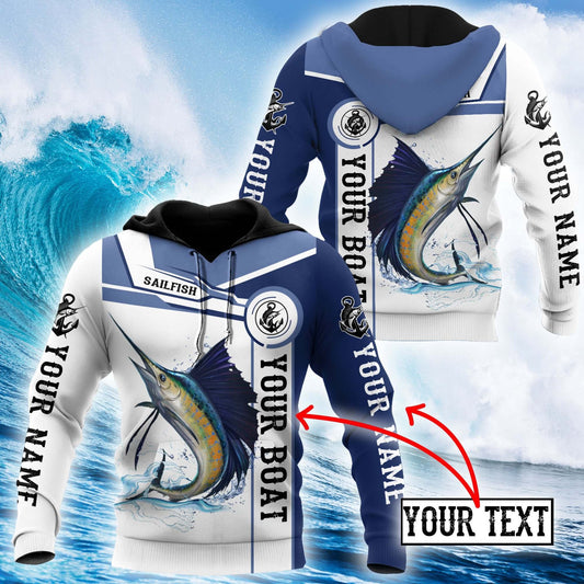 Sailfish Fishing Hoodie For Angling Enthusiasts Travel Days And Relaxed Daily Wear