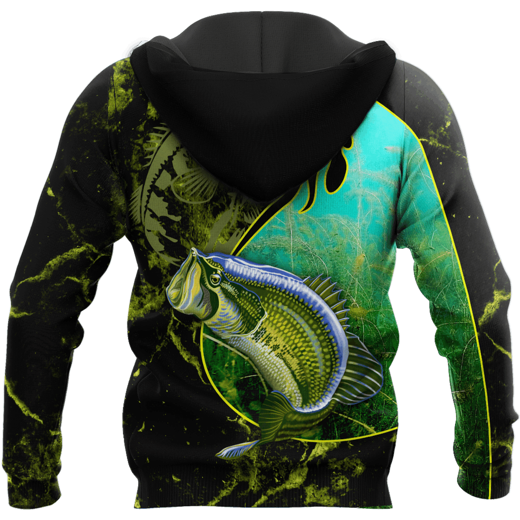Bass Fishing Underwater Yin Yang Camo Hoodie For Lakeside Adventures Casual Streetwear And Seasonal Travel