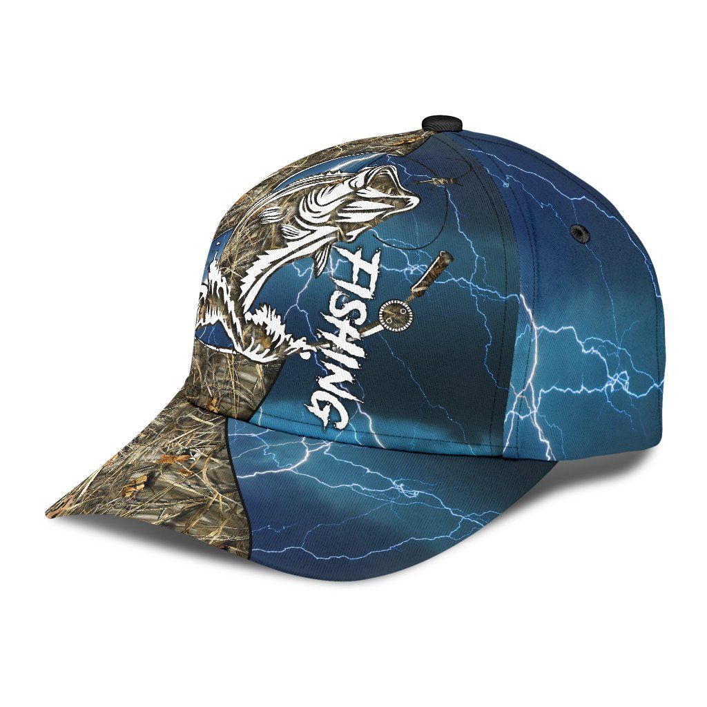 Bass Fishing Hook 3D Design Classic Cap For Seasonal Events Outdoor Trips And Everyday Comfort