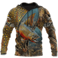 Trout Salmon Fishing Underwater Camo Hoodie For Fishing Adventures Camping Travel And Casual Gift Ideas