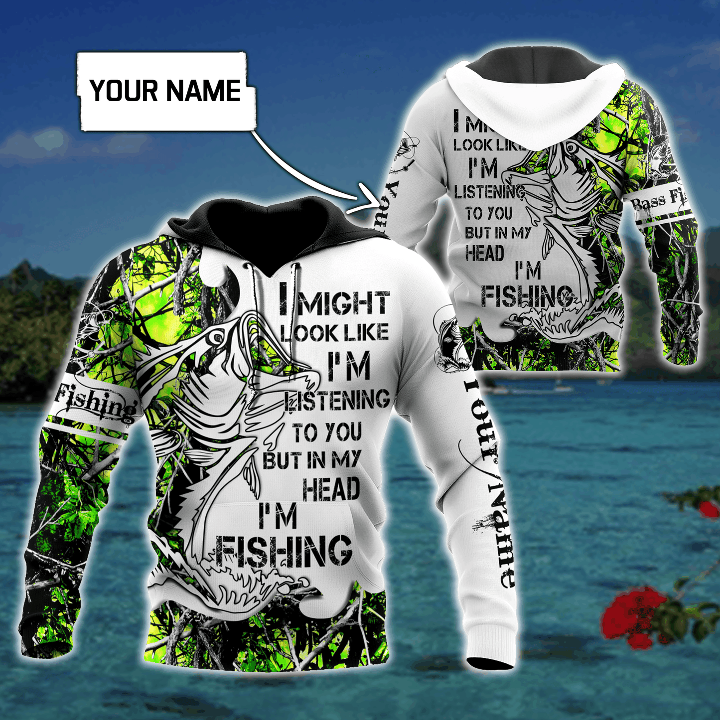 Fishing Humor Bass Tattoo Hoodie For Anglers Outdoor Adventures Travel And Everyday Comfort
