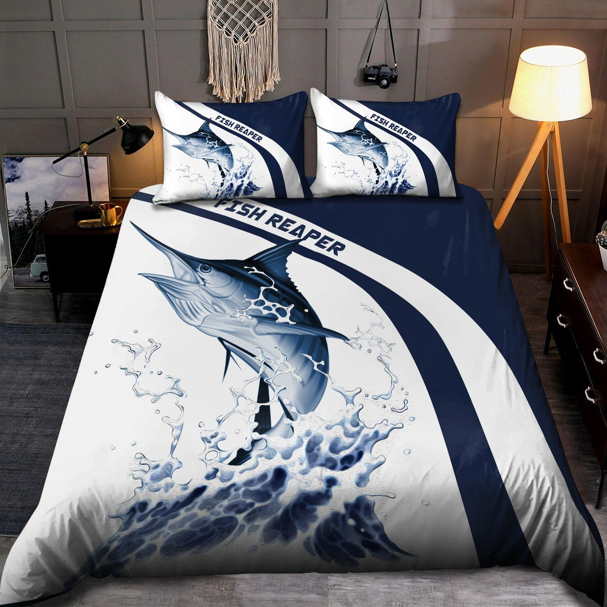 Marlin Fishing 3D Bedding Cover For Outdoor Lover Bedroom Decor