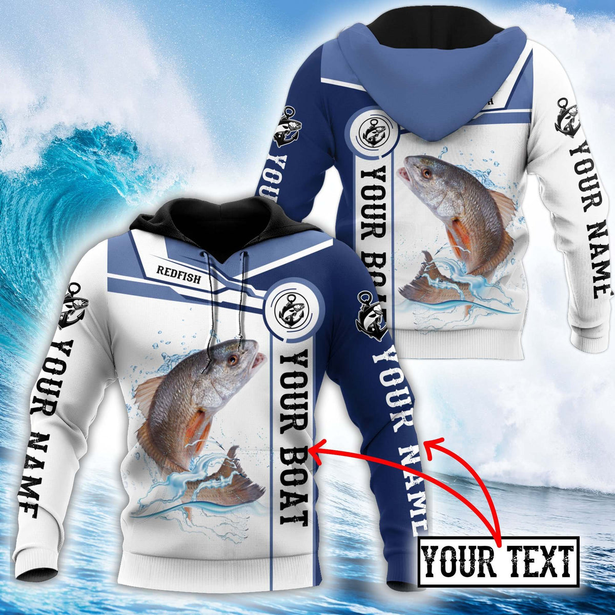 Redfish Fishing Hoodie For River Adventures Outdoor Events And Everyday Style