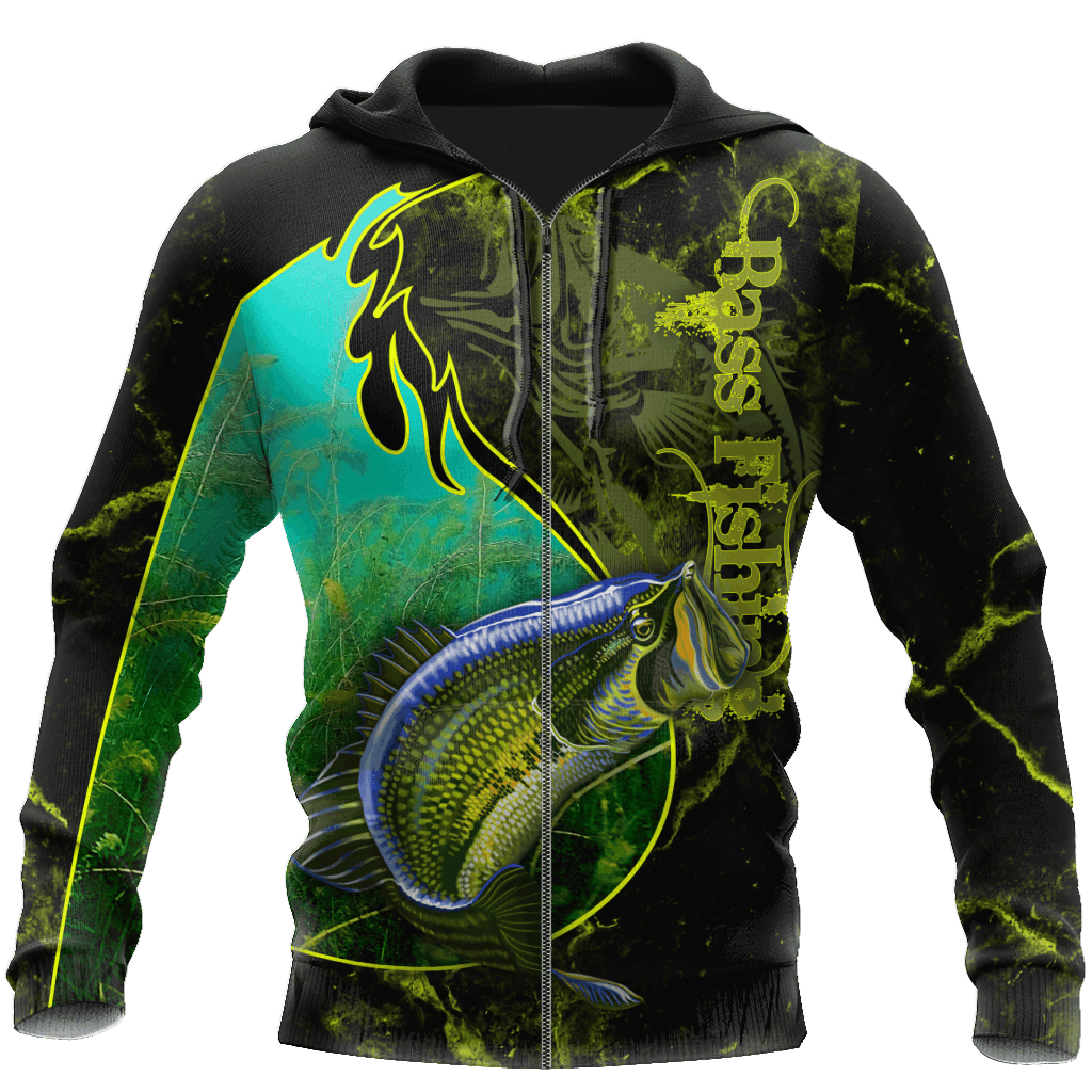 Bass Fishing Underwater Yin Yang Camo Hoodie For Lakeside Adventures Casual Streetwear And Seasonal Travel
