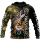 Fishing Enthusiast Northern Pike Camo Hoodie For Coastal Fishing Trips Casual Outfits And Weekend Travel
