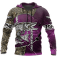 Pink Northern Pike Fishing Camo Hoodie For River Adventures Outdoor Events And Everyday Style