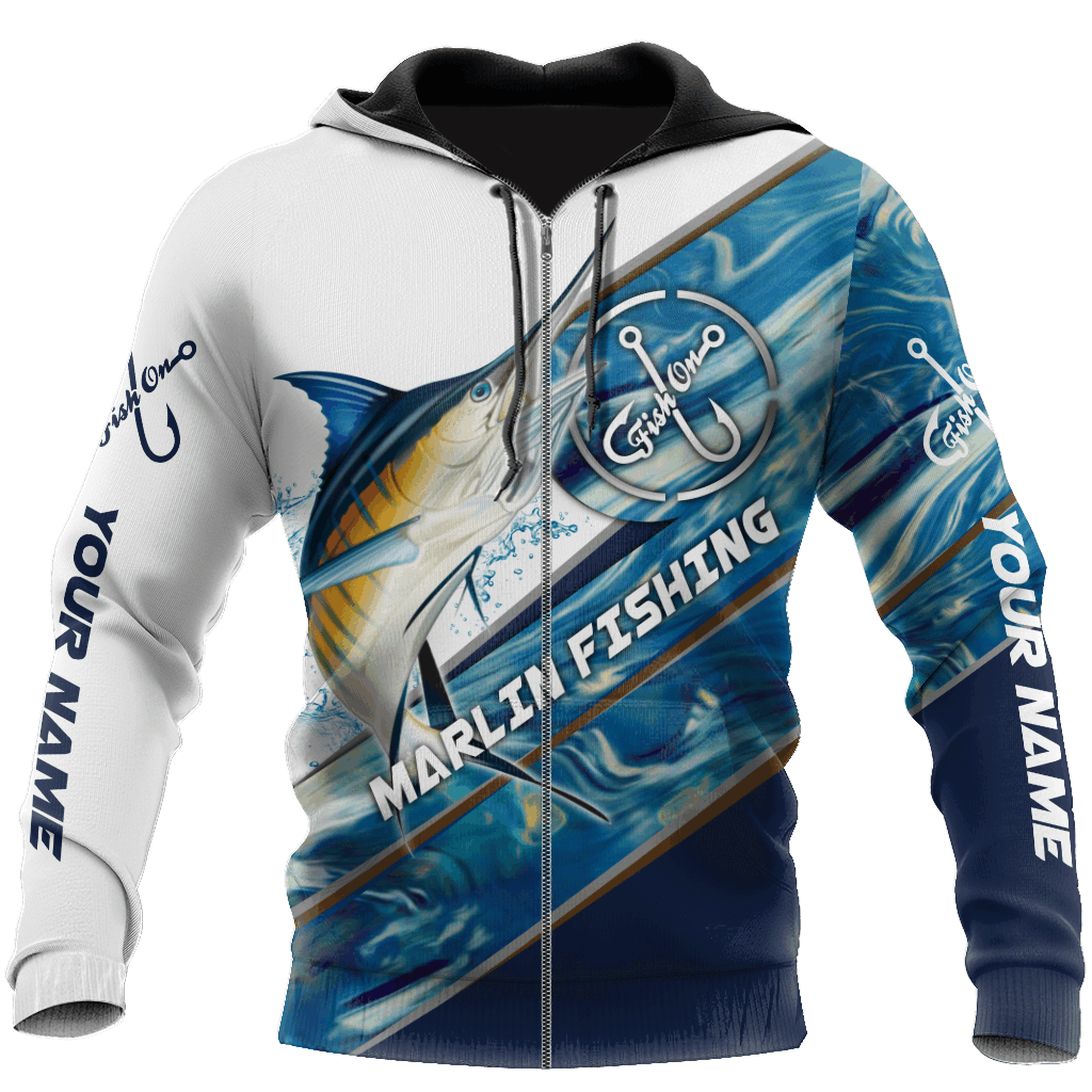 Marlin Fishing Camo Hoodie For Anglers Nature Trips Holidays And Relaxed Layering