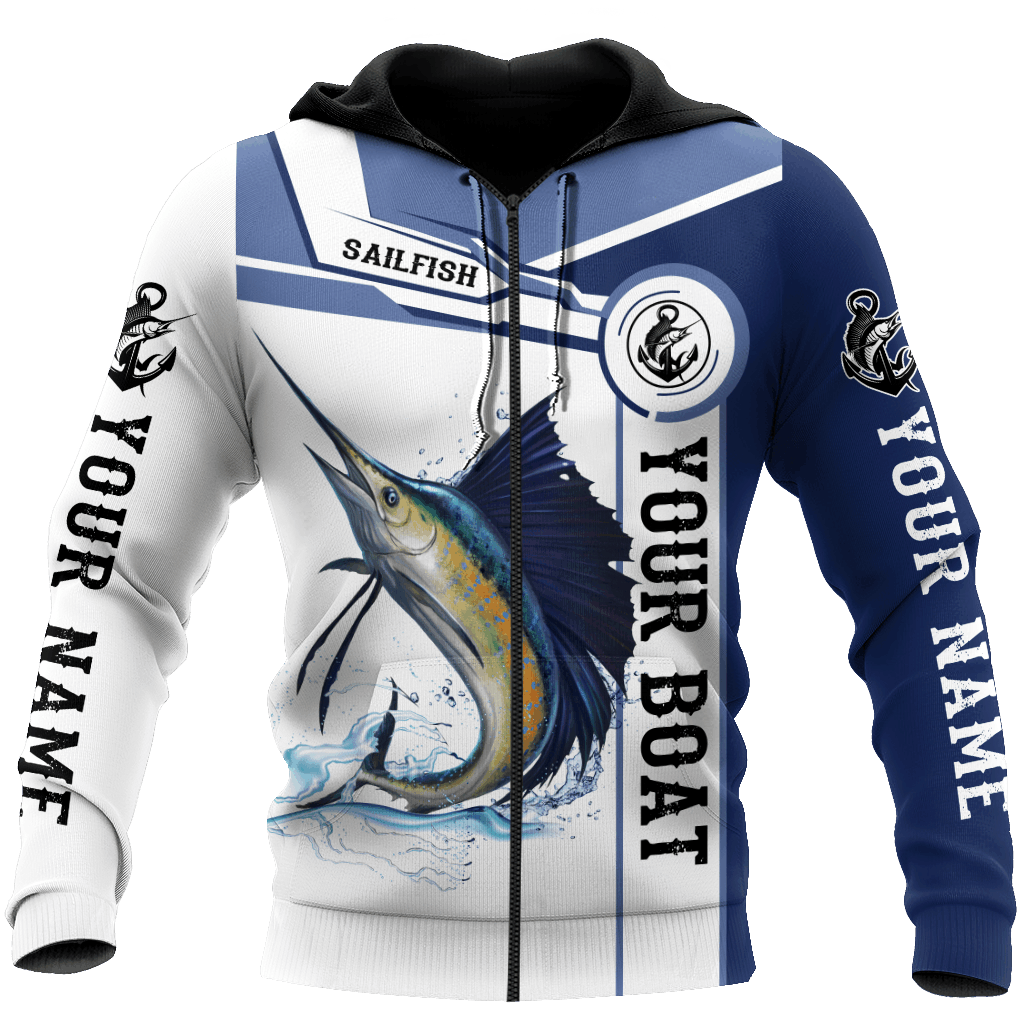 Sailfish Fishing Hoodie For Angling Enthusiasts Travel Days And Relaxed Daily Wear