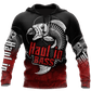 Red Haul Bass Fishing Reaper Hoodie For Angling Enthusiasts Travel Days And Relaxed Daily Wear