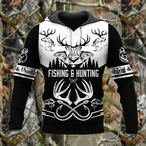 Fishing Deer Hunting Hoodie For Angling Enthusiasts Travel Days And Relaxed Daily Wear