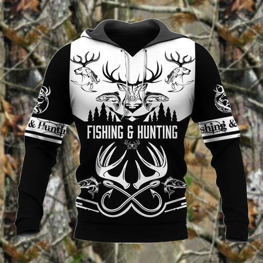 Fishing Deer Hunting Hoodie For Angling Enthusiasts Travel Days And Relaxed Daily Wear