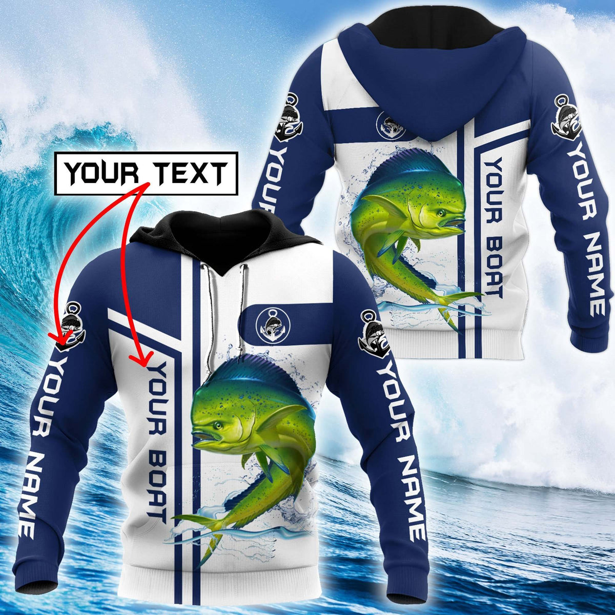 Mahi Fishing Team Hoodie For Fishermen Camping Adventures And Comfortable Streetwear