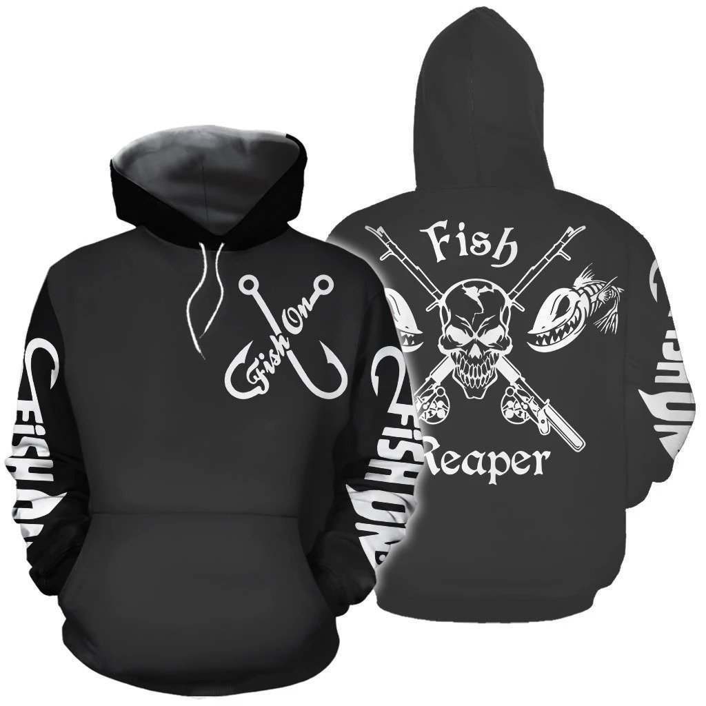Fishing Reaper Hoodie For Fishing Trips Weekend Outings And Relaxed Casual Wear