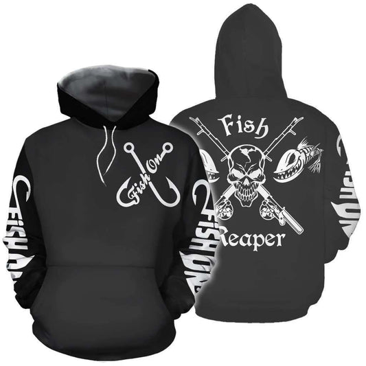 Fishing Reaper Hoodie For Fishing Trips Weekend Outings And Relaxed Casual Wear