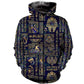 Egyptian Hieroglyphs Deities Hoodie For Relaxed Streetwear Weekend Travel And Everyday Style