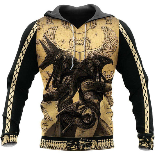 Ancient Anubis Egypt Hoodie For Mythic Artwork Casual Events And Everyday Comfort