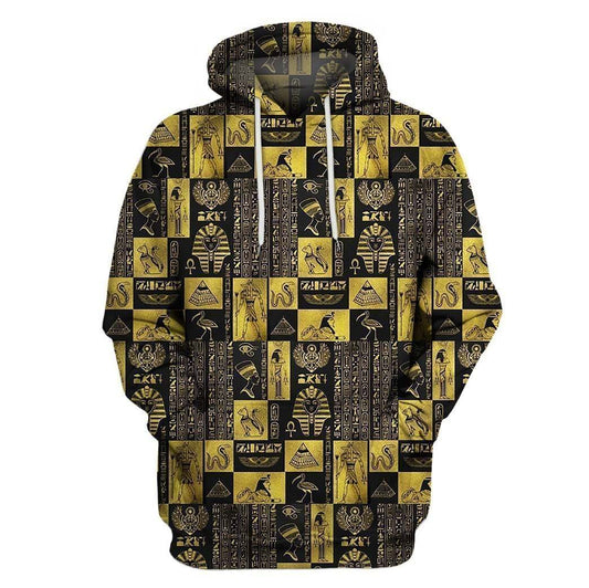 Egyptian Gods Symbols Hoodie For Casual Outfits Outdoor Trips And Comfortable Layering