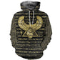 Eye Horus Hieroglyphs Hoodie For Mythic Artwork Casual Events And Everyday Comfort