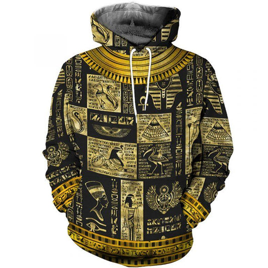 Egyptian Gods Symbols Hoodie For Weekend Adventures Casual Style And Relaxed Comfort