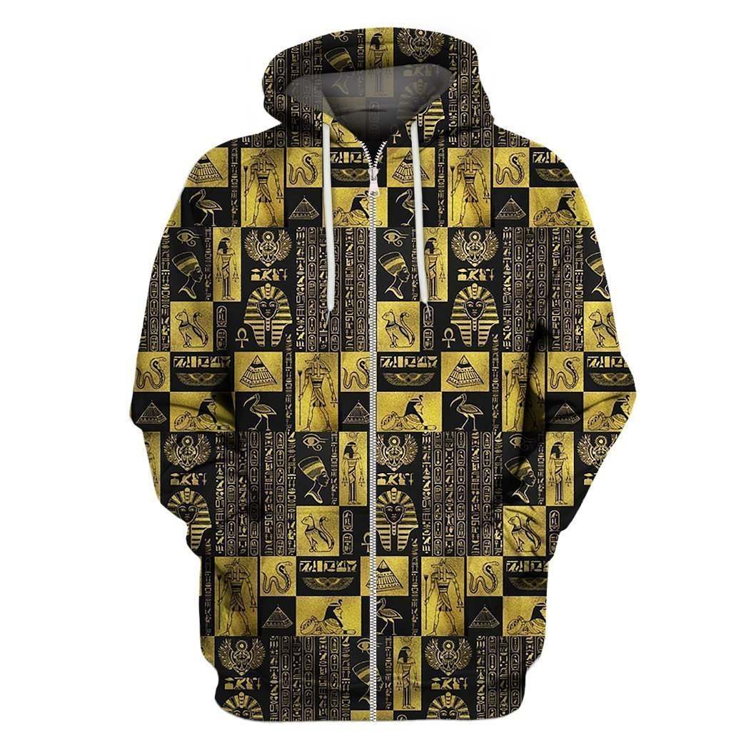Egyptian Gods Symbols Hoodie For Casual Outfits Outdoor Trips And Comfortable Layering