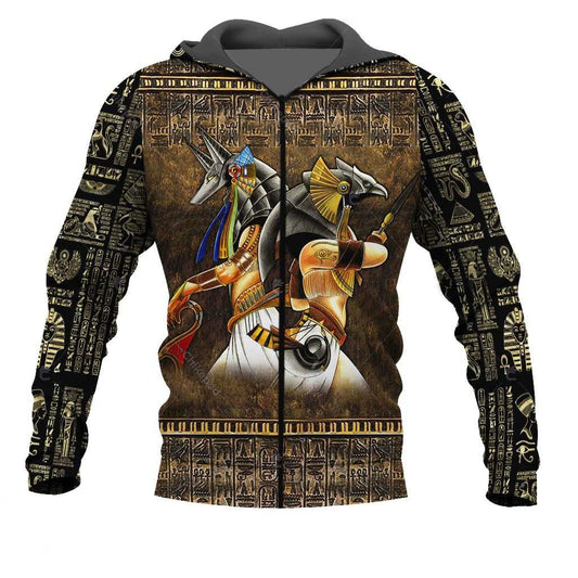 Ancient Egypt Anubis Hoodie For Ancient Art Enthusiasts Daily Wear And Thoughtful Gifts