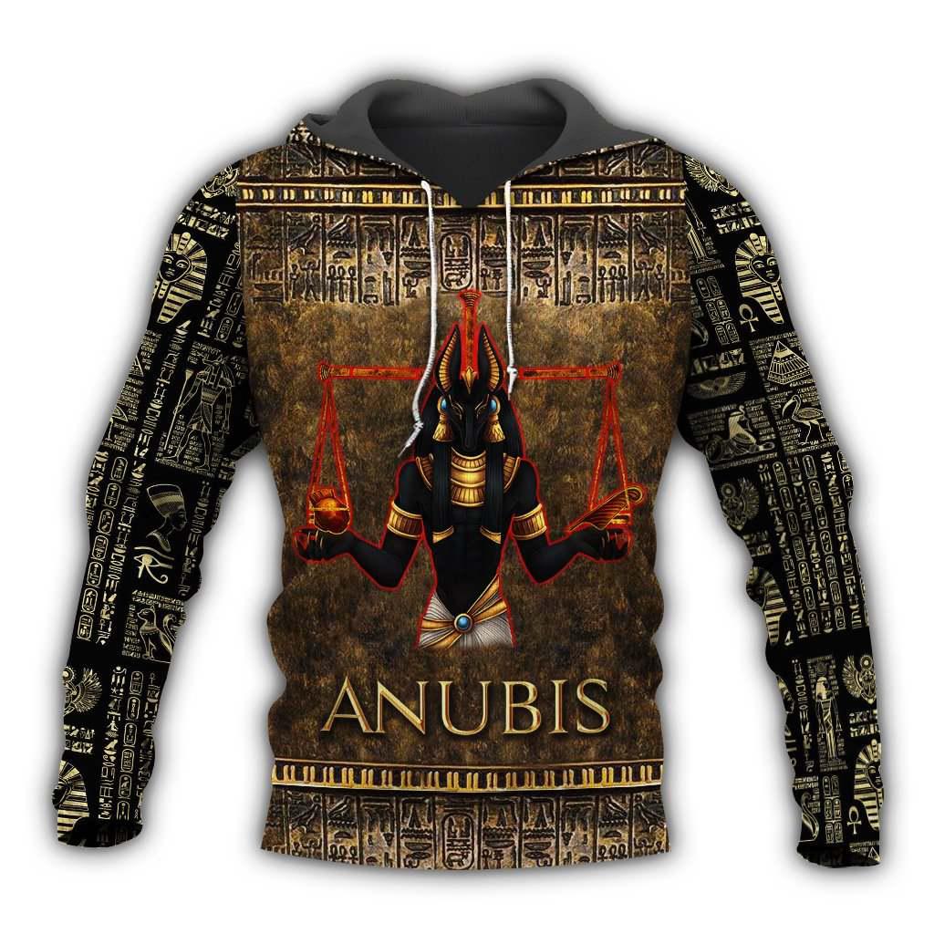 Ancient Egypt Anubis Hoodie For Egyptian Themes Weekend Travel And Comfortable Layering