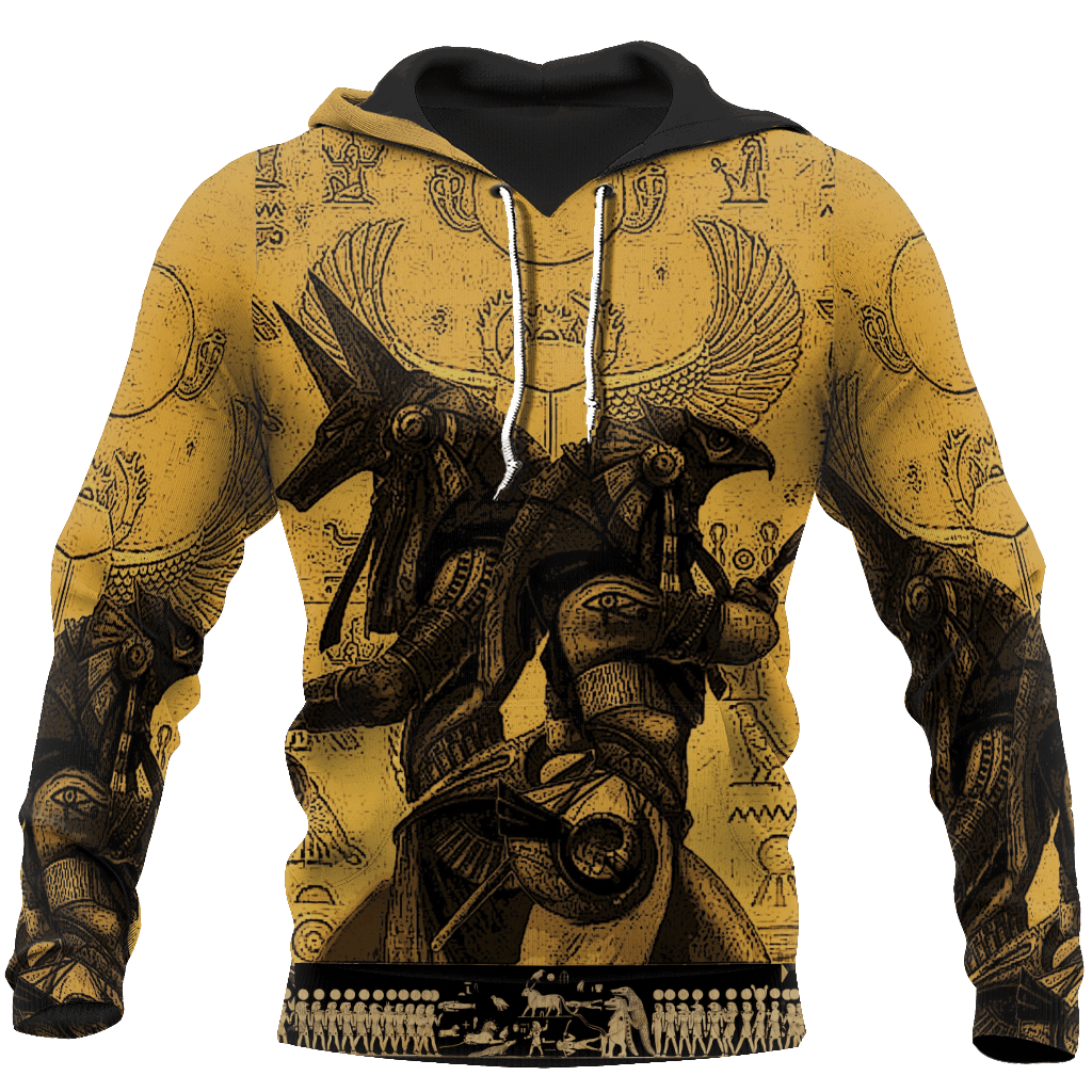 Ancient Egypt Anubis Hoodie For Egyptian Art Lovers Weekend Adventures And Comfortable Wear
