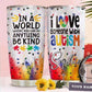 Autism Awareness In A World I Love Personalized 20 Oz Tumbler For Coffee Travel And Daily Drinks