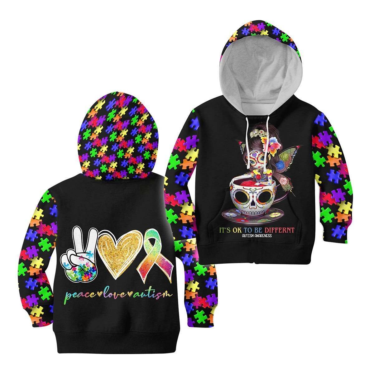 Autism Awareness Kids Hoodie For Support Events Everyday Outfits And Positive Expression