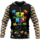 Autism Awareness Hoodie For Supportive Everyday Style Seasonal Events And Gifting