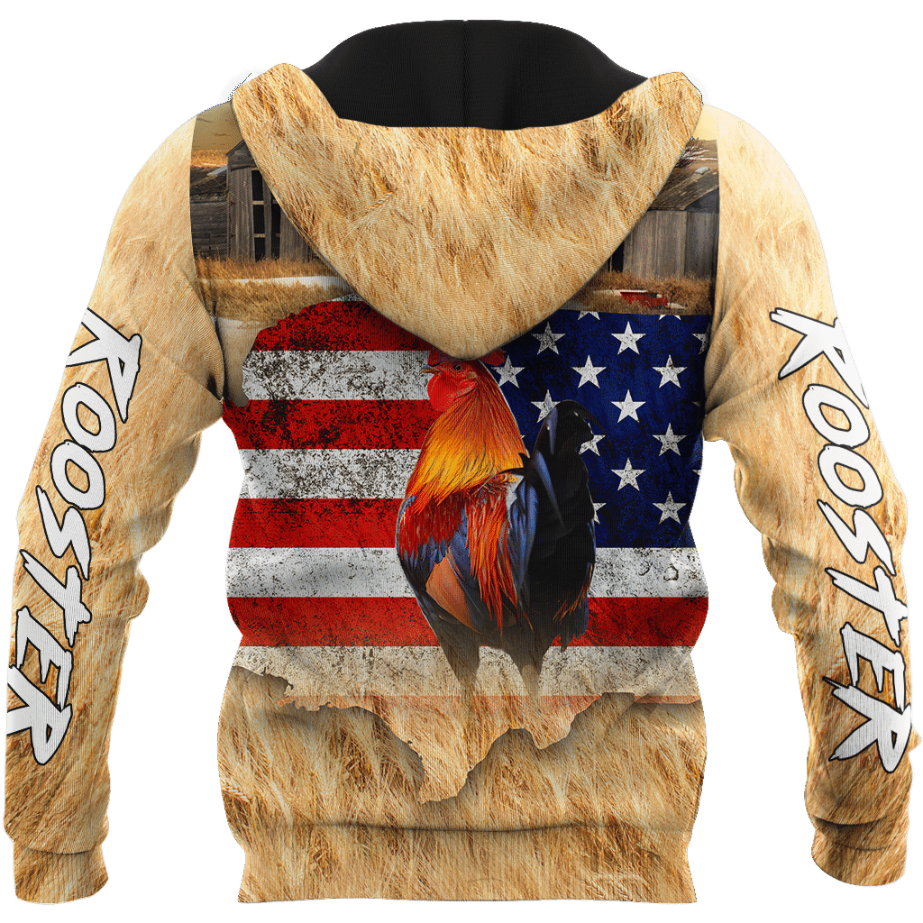 Vibrant Rooster Hoodie For Country Enthusiasts Outdoor Activities And Gifting