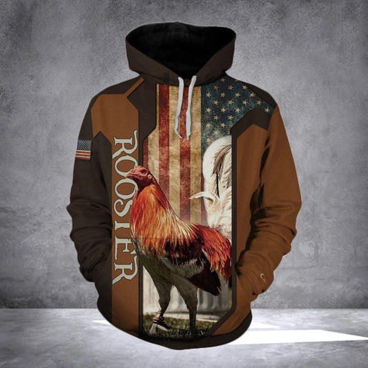 Vibrant Rooster Hoodie For Country Lifestyle Events Everyday Wear And Comfort