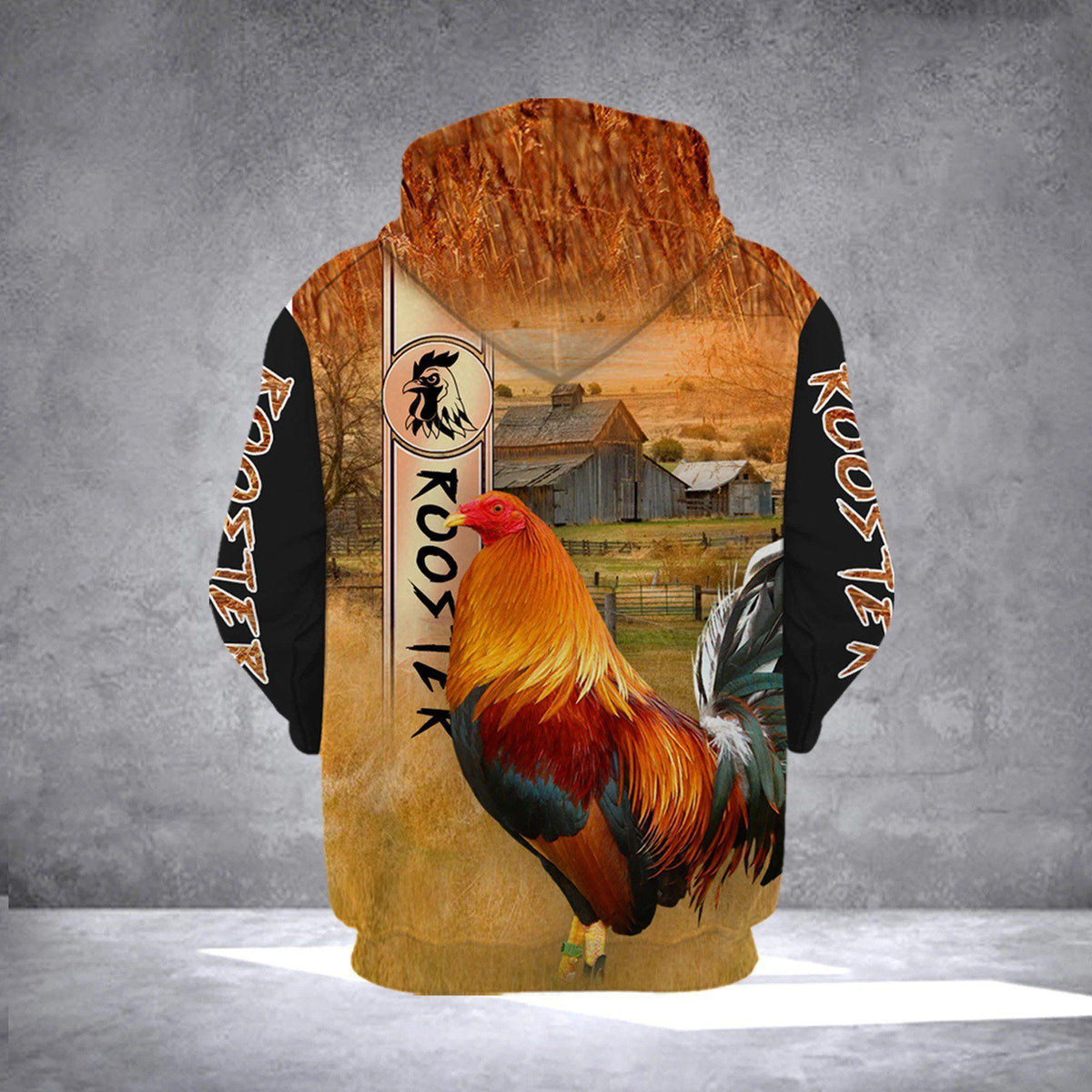 Orange Rooster Color Hoodie For Farmhouse Inspired Outfits Weekend Travel And Thoughtful Gifts