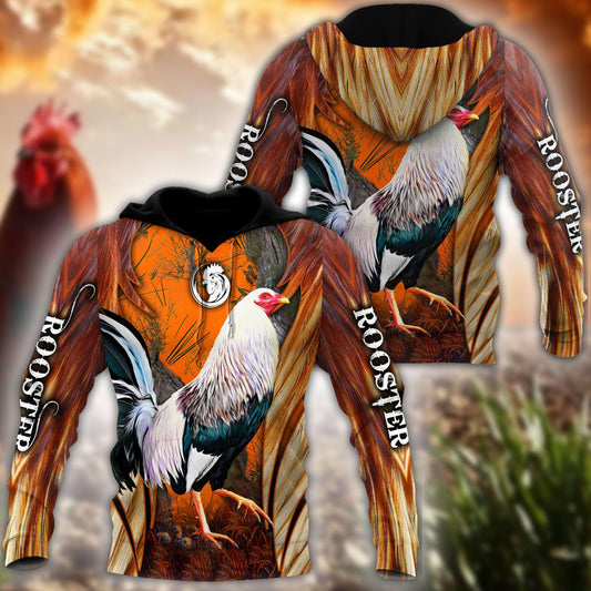 Expressive Rooster Hoodie For Rural Lifestyle Outings Weekend Adventures And Thoughtful Gifting
