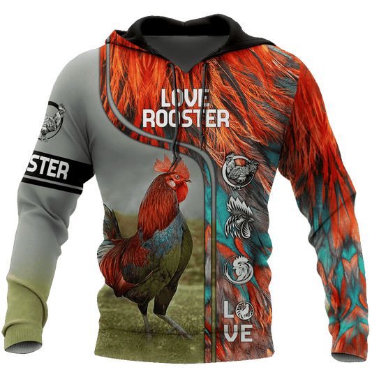 Bold Rooster Hoodie For Rural Lifestyle Outings Weekend Adventures And Thoughtful Gifting