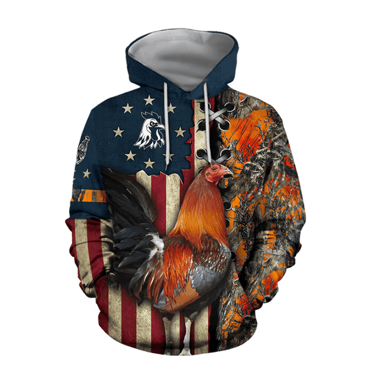 Distinctive Rooster Hoodie For Farm Lovers Outdoor Trips And Comfortable Casual Style