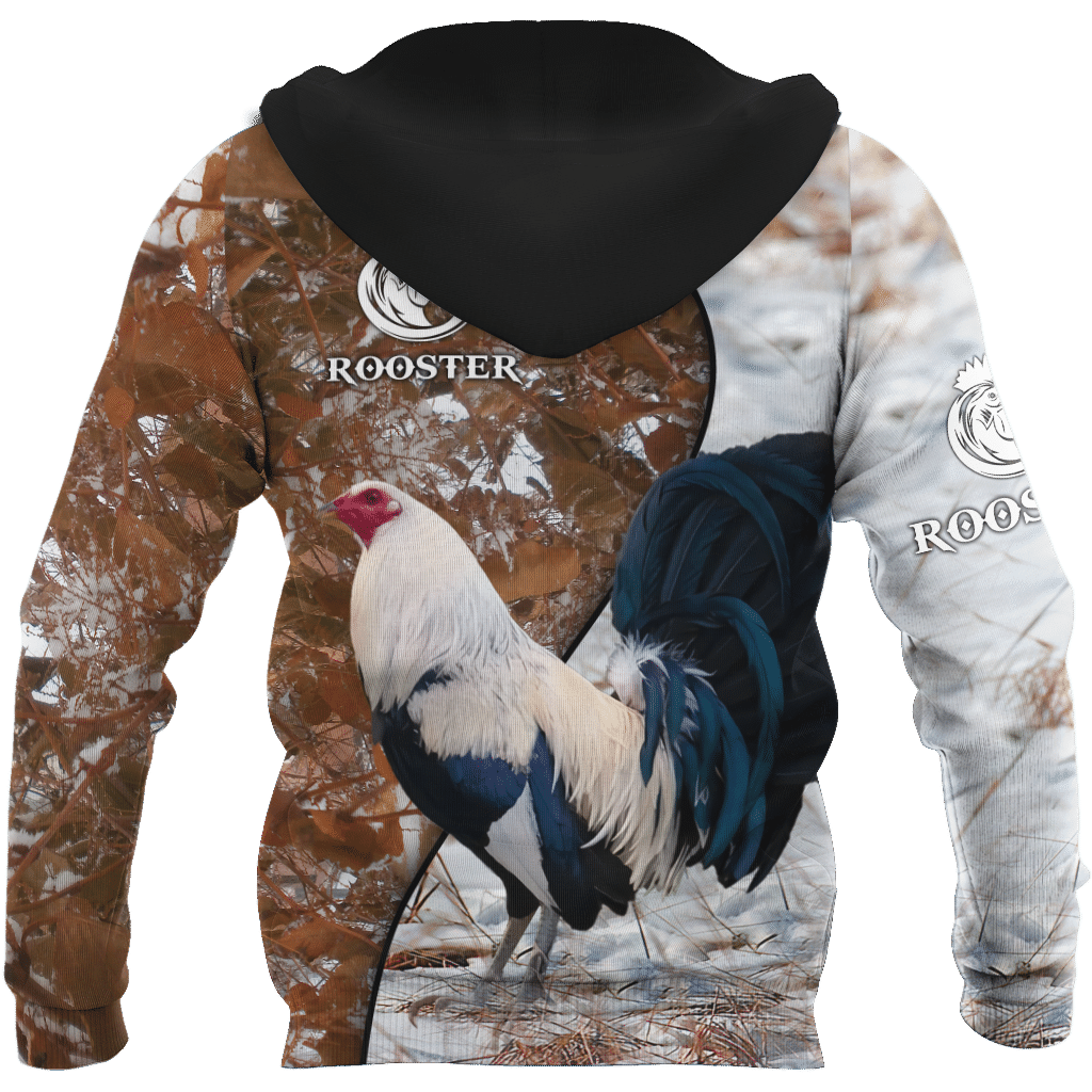 Rooster Hoodie For Rural Outings Casual Layering And Relaxed Daily Style