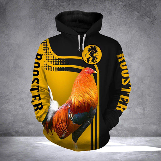 Rooster Hoodie For Farm Lovers Outdoor Trips And Comfortable Casual Style