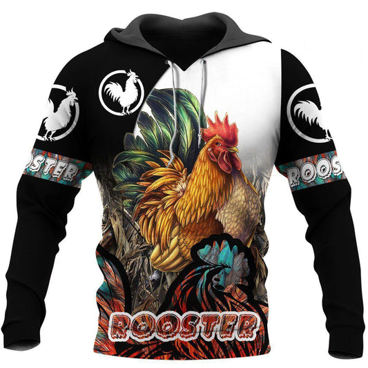 Rooster Hoodie For Country Events Daily Outfits And Relaxed Streetwear