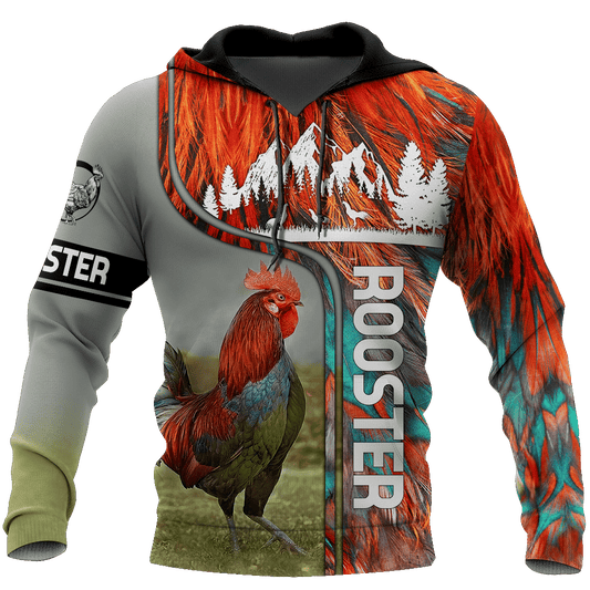Rooster Hoodie For Farmhouse Casual Wear Country Travel And Everyday Comfort