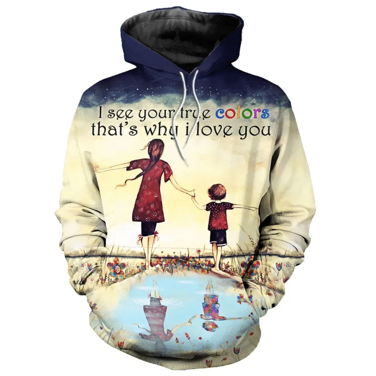 Autism True Color Hoodie For Advocacy Events Daily Outfits And Encouraging Gift Giving