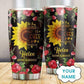 Autism Awareness In A World Full Of Roses Be A Sunflower Personalized 20 Oz Tumbler For Coffee Travel And Daily Drinks